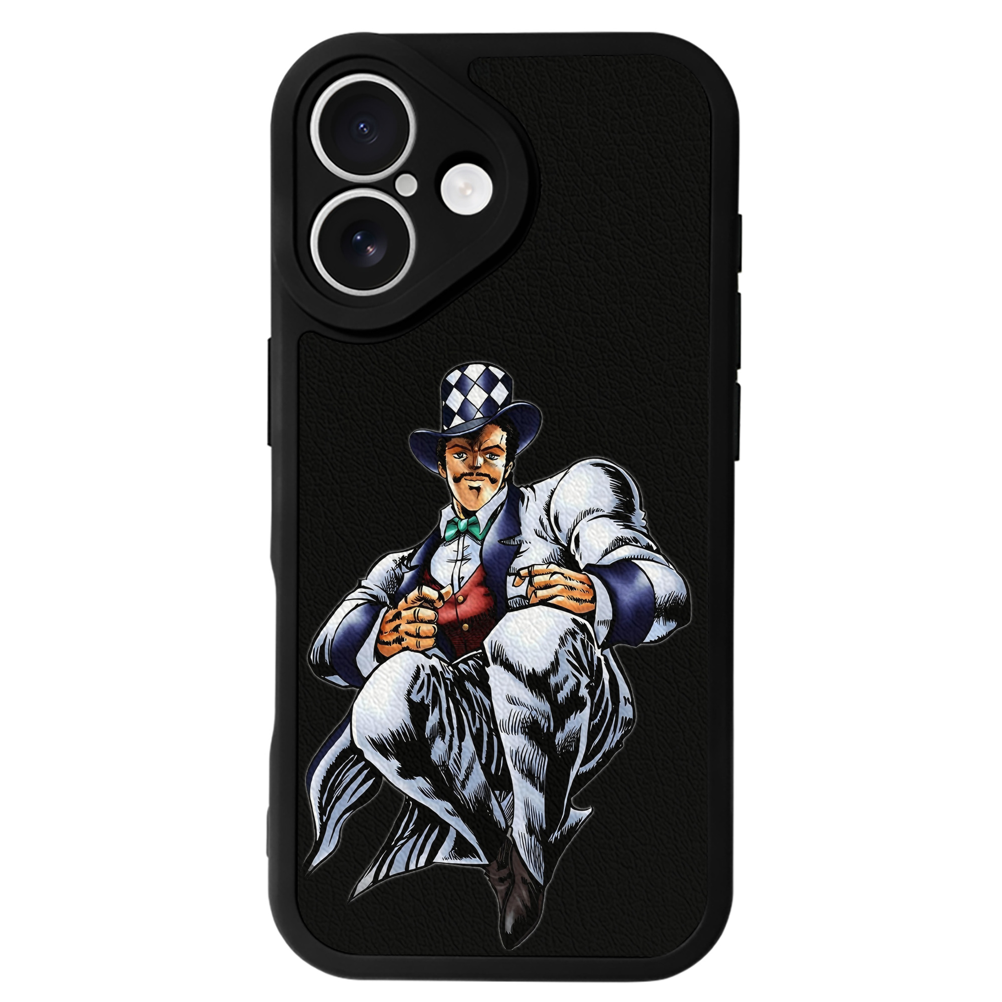 （画像用） ジョジョの奇妙な冒険 ウィル?アントニオ?ツェペリ JoJo's Bizarre Adventure Will Anthonio Zeppeli 【iPhone 16シリーズ対応】シリコンスマホケース（レザー調） 材質：シリコン